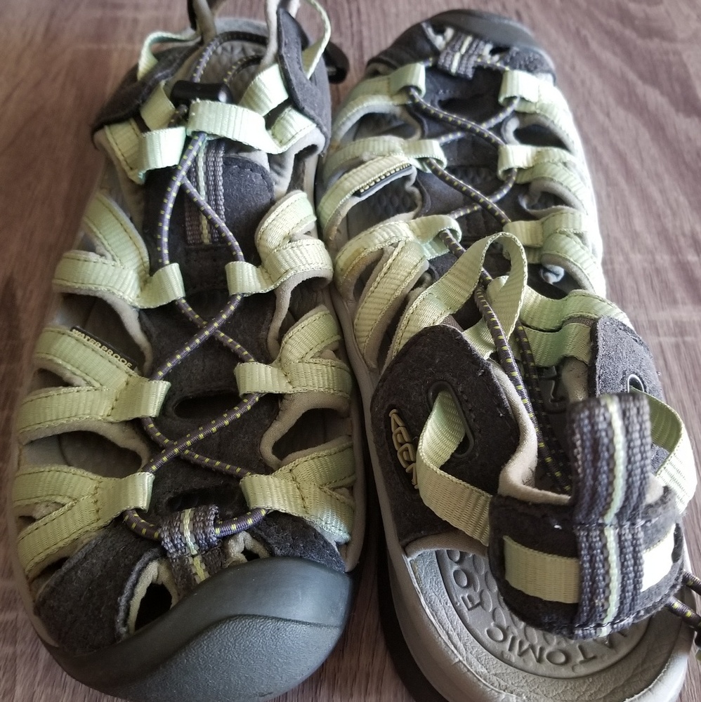 Green and black Keen Waterproof Sandals